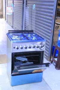 ROCH 60×60 Free Standing Cooker with 3 Gas Burners + 1 Electric Hot Plate