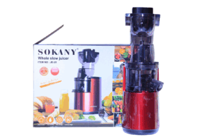 Sokany Whole Slow Juicer JE‑25 – 300W Cold‑Press, 80 mm Chute, Quiet & Efficient