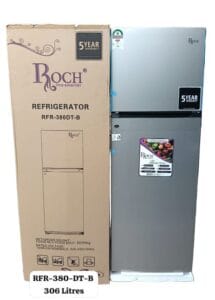 Roch 306L Fridge Model RFR-380-DT-B Double Door – Spacious & Efficient