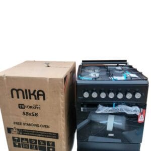 MIKA Standing Cooker 58×58 cm 3G+1E with Electronic Oven