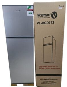 Volsmart 172L Double Door Fridge Silver – Compact & Energy Efficient