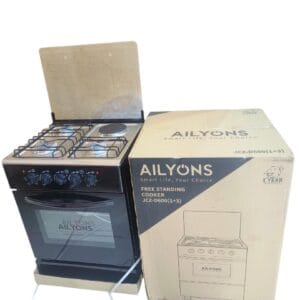 Ailyons Free Standing Cooker JCZ-D600(1+3) with 3 gas burners and 1 electric plate